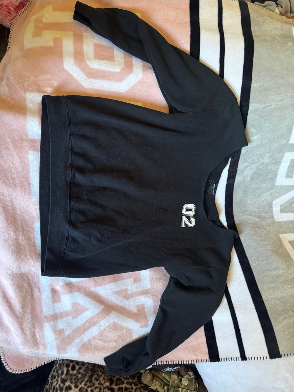 Pacsun LA Hoodie Off Shoulder '02' Patch